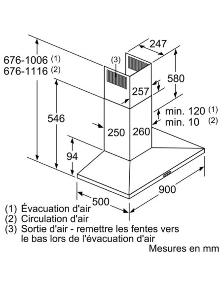 Hotte décorative murale DWQ96DM50