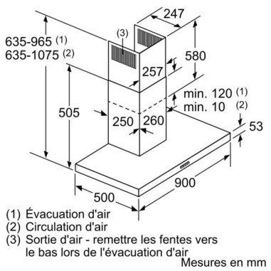 Hotte décorative murale DWB94BC50