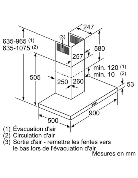 Hotte décorative murale DWB94BC50