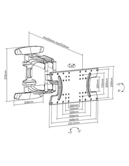 Support mural orientable H3265-6A
