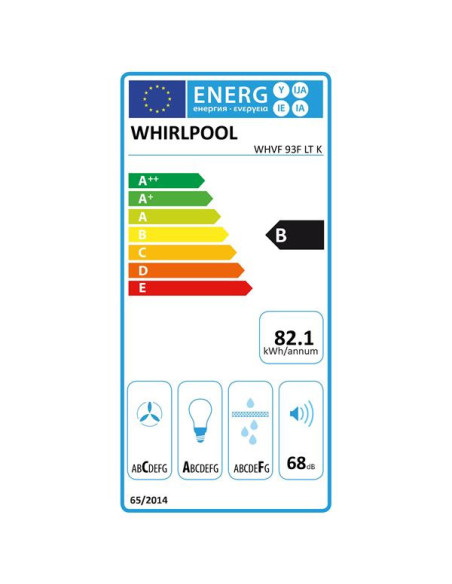 Hotte décorative murale WHVF93FLTK