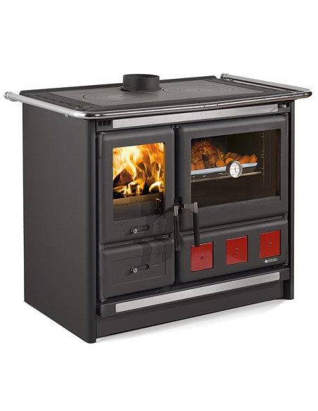 Cuisinière à bois ROSAXXL5.0ACIERNOIRANTHRA