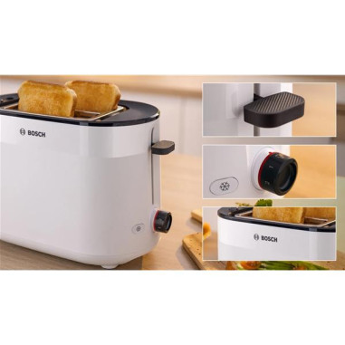 Toaster 2 fentes Blanc Mat - MyMoment - TAT2M121