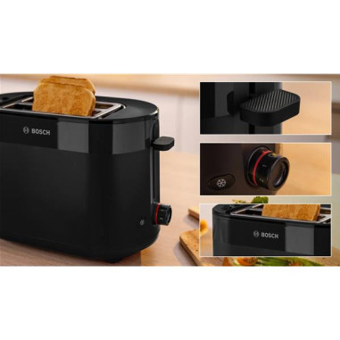 Toaster 2 fentes Noir Mat - MyMoment - TAT2M123