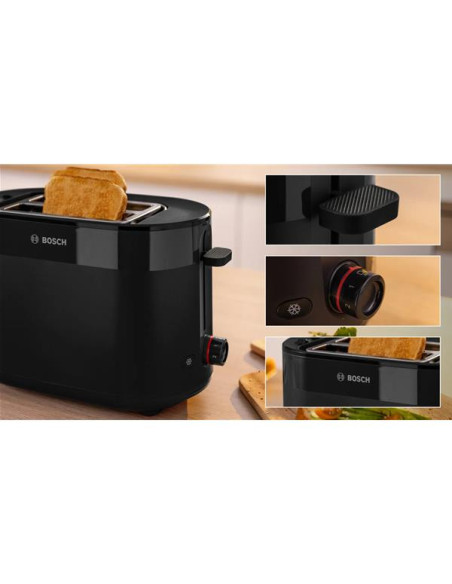 Toaster 2 fentes Noir Mat - MyMoment - TAT2M123