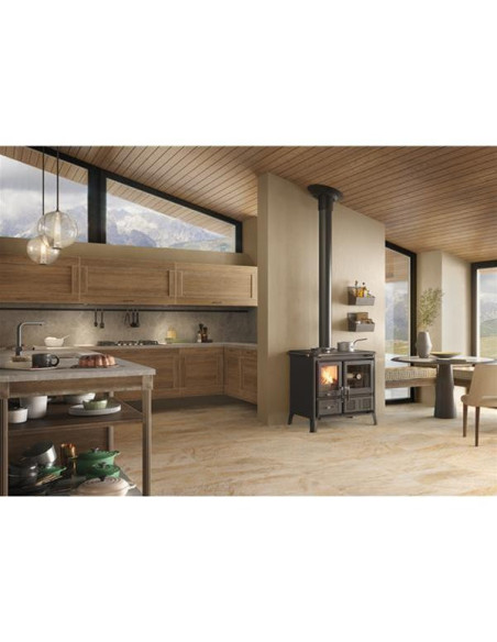 Cuisinière à bois GARDENIA5.0ACIERNOIRANTHRACITE
