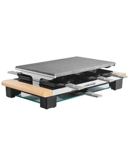 RACLETTE PIERRE FINITION BOIS 1000W