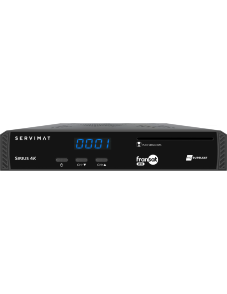 SERVIMAT SIRIUS4K Récepteur Satellite 4K PVR Ready + Carte FRANSAT