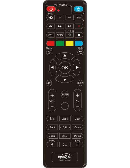 DIGIQUEST Q80 Décodeur Tivusat Combo DVB-S2 & DVB-T2 avec Carte Activée