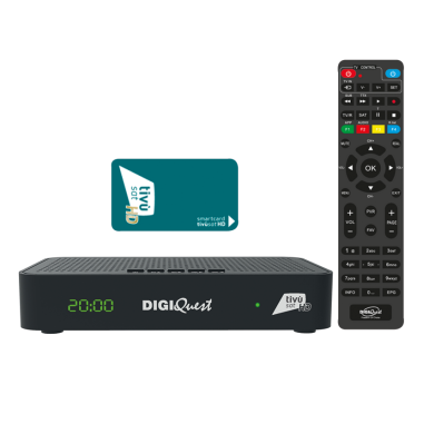 DigiQuest Maximo Combo DVB-S2+T2 Récepteur Tivusat avec carte HD activée