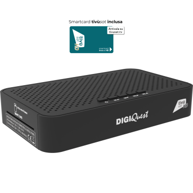 DigiQuest Maximo Combo DVB-S2+T2 Récepteur Tivusat avec carte HD activée