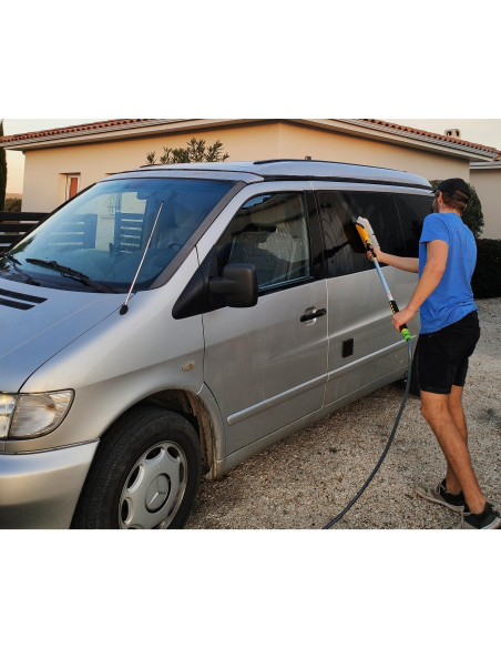 OPTIMA Balai de Lavage Télescopique Extensible jusqu'à 2m50 Camping car Fourgon