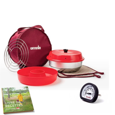 Pack OMNIA Four +Sac + 2 Maniques + Grille + Moule En Silicone + thermomètre multifonctions + livre des recettes