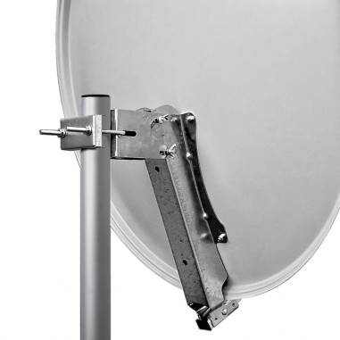 HDSAT Parabole satellite acier Blanche 80cm Recondionnéavec Support LNB en Acier Galvanisé idéal ASTRA EUTELSAT