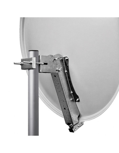 HDSAT Parabole satellite acier Blanche 80cm Recondionnéavec Support LNB en Acier Galvanisé idéal ASTRA EUTELSAT