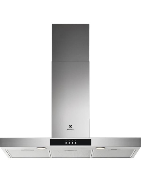 ELECTROLUX Hotte Décorative Murale Aspirante Inox Largeur 90cm Débit d'air 600 m3/h