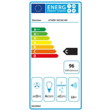 ELECTROLUX Hotte Décorative Murale Aspirante Inox Largeur 90cm Débit d'air 600 m3/h