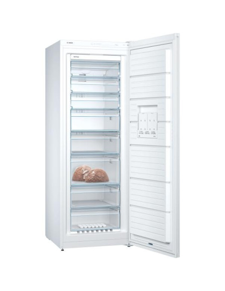 BOSCH Congélateur armoire vertical blanc Froid ventilé 366L Autonomie 12h No-Frost