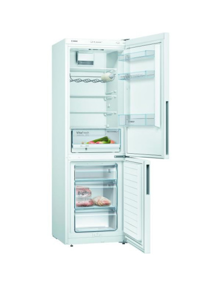 BOSCH réfrigérateur frigo combiné blanc 308L Froid brassé LowFrost