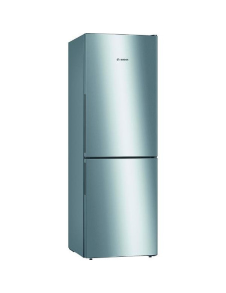 BOSCH réfrigérateur frigo combiné inox 289L froid brassé Eclairage LED