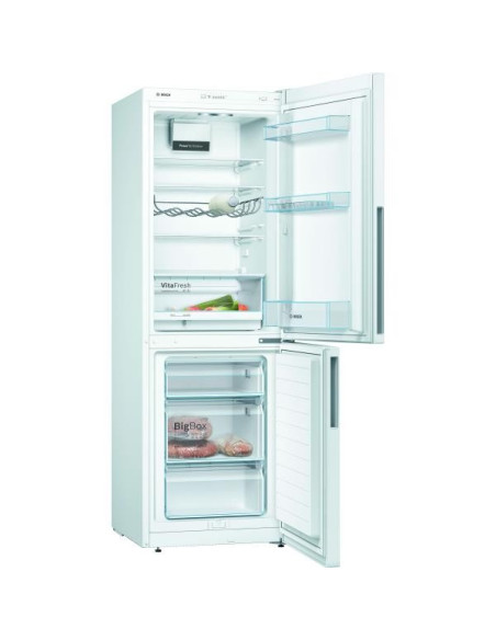 BOSCH réfrigérateur frigo combiné blanc 289L froid brassé Eclairage LED