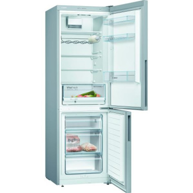 BOSCH Réfrigérateur combiné gris - 308L - Régulation éléctronique - Froid brassé 