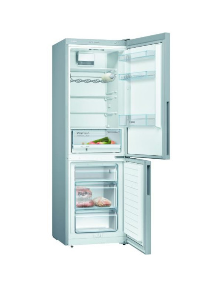 BOSCH Réfrigérateur combiné gris - 308L - Régulation éléctronique - Froid brassé 