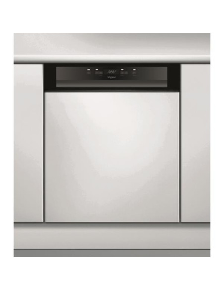 WHIRLPOOL Lave-vaisselle Intégrable encastrable bandeau noir 44dB 14 converts 60cm Natural Dry