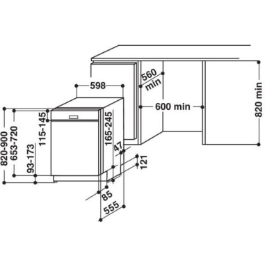 WHIRLPOOL Lave-vaisselle tout intégrable encastrable 43dB 14 couverts 60cm Tiroir à couverts