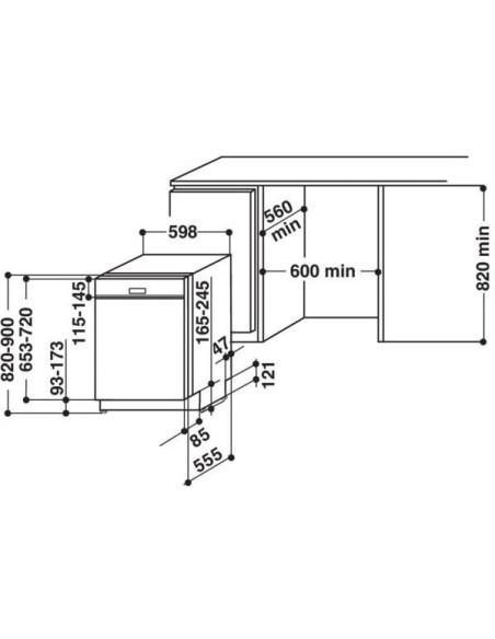 WHIRLPOOL Lave-vaisselle tout intégrable encastrable 43dB 14 couverts 60cm Tiroir à couverts