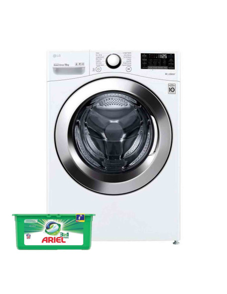 LG Lave-linge frontal 15kg 1100trs/min Grande capacité Wi-fi Machine à laver hublot
