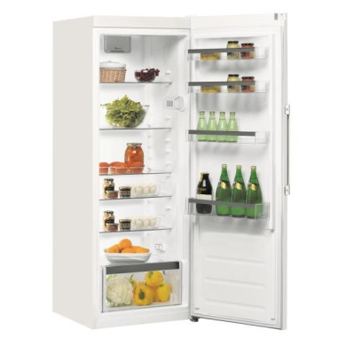 WHIRLPOOL Réfrigérateur frigo simple porte blanc 321L Froid brassé Clayette Verre
