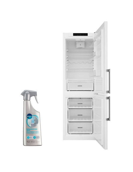 WHIRLPOOL réfrigérateur frigo combiné blanc 339L Froid brassé Less Frost
