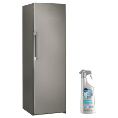 WHIRLPOOL Réfrigérateur Frigo simple porte inox 322L Froid Brassé Dégivrage Automatique