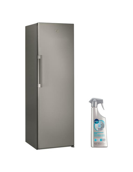 WHIRLPOOL Réfrigérateur Frigo simple porte inox 322L Froid Brassé Dégivrage Automatique