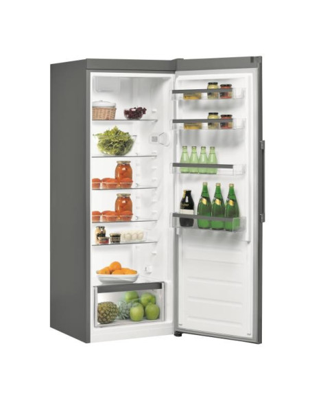 WHIRLPOOL Réfrigérateur Frigo simple porte inox 322L Froid Brassé Dégivrage Automatique
