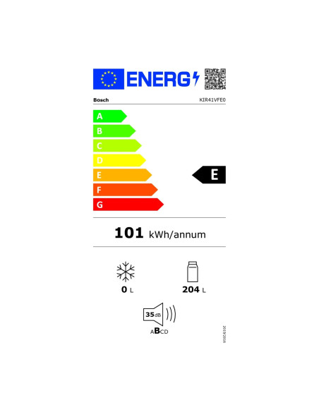 BOSCH  Réfrigérateur Encastrable 204L Tiroir MultiBox XXL Eclairage LED FreshSense