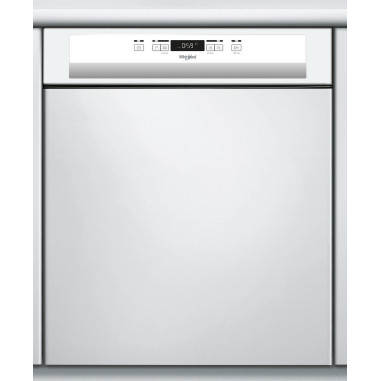 WHIRLPOOL Lave-vaisselle intégrable encastrable bandeau Blanc 46dB 14 couverts 60cm Moteur induction
