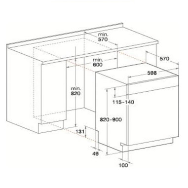 WHIRLPOOL Lave-vaisselle intégrable encastrable bandeau Blanc 46dB 14 couverts 60cm Moteur induction