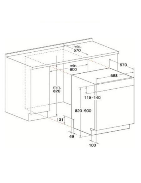WHIRLPOOL Lave-vaisselle intégrable encastrable bandeau Blanc 46dB 14 couverts 60cm Moteur induction
