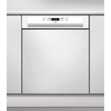 WHIRLPOOL Lave-vaisselle intégrable encastrable bandeau Blanc 46dB 14 couverts 60cm Moteur induction
