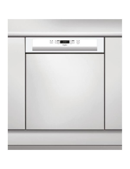 WHIRLPOOL Lave-vaisselle intégrable encastrable bandeau Blanc 46dB 14 couverts 60cm Moteur induction