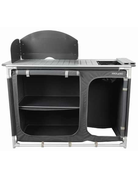 MIDLAND Meuble de Cuisine Classique Véga Bac Vaisselle Rangements Camping Car