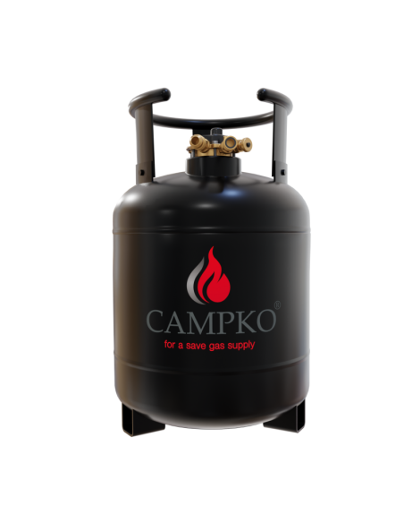 CAMPKO Bouteille GPL Bluetooth Réservoir 22L 9kg Noir Camping Car