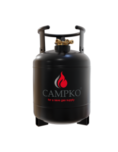 CAMPKO Bouteille GPL Bluetooth Réservoir 15L 6kg Noir Camping car