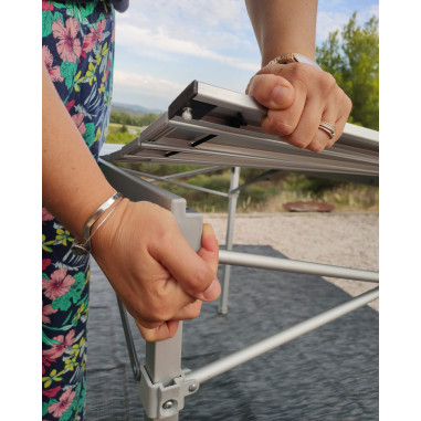 SOPLAIR Table Flex Aluminium 4 personnes Pliage Rapide et Compact Camping Car