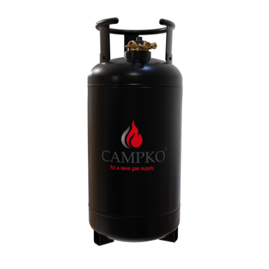 Pack CAMPKO Bouteille Gpl 36 L / 15.1 Kg + Support mural avec sangles pour Bouteille de Gaz Camping Car