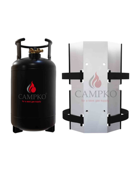 PACK CAMPKO Bouteille GPL 30L Rechargeable Bluetooth + Support mural avec sangles