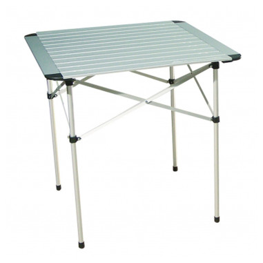 BAYASUN Table pliante Eco idéale 2 personnes Aluminium Gris