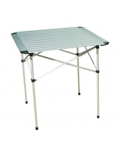 BAYASUN Table pliante Eco idéale 2 personnes Aluminium Gris